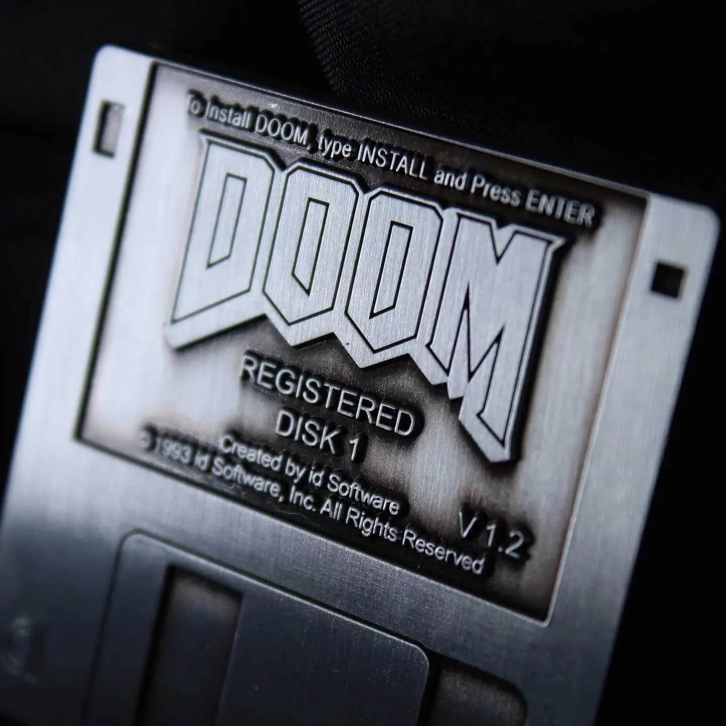 doom, diskette, pin, sammlerstück