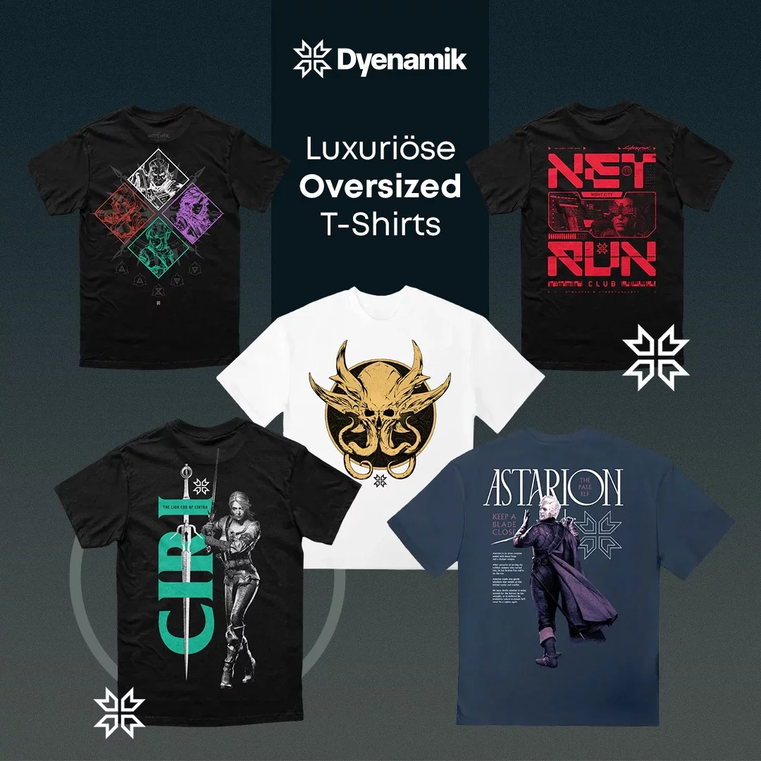 tshirt, dyenamik, nightcity, baldursgate, oversized, merch, fanartrikel