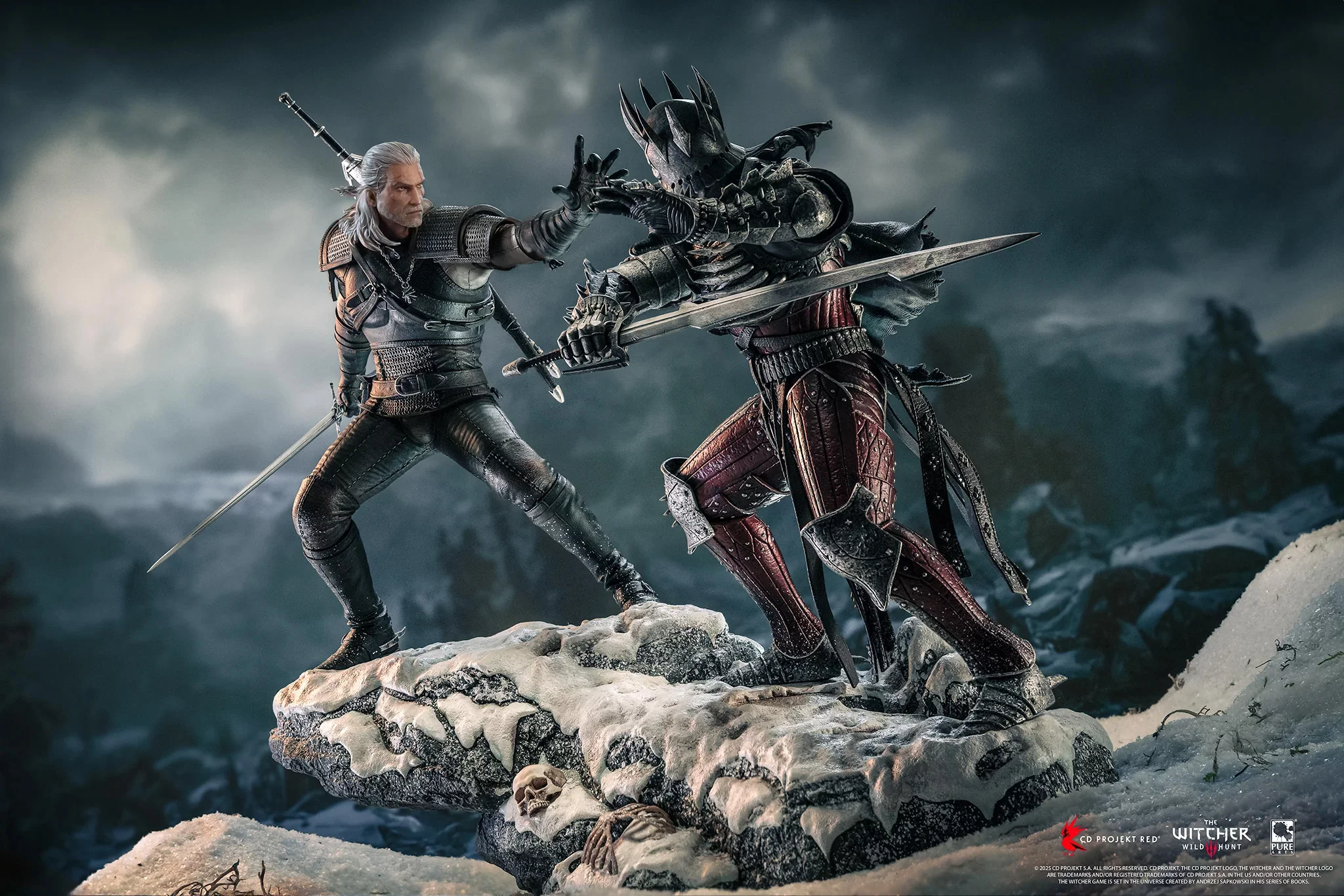 purearts, thewitcher, geralt, eredin, statue