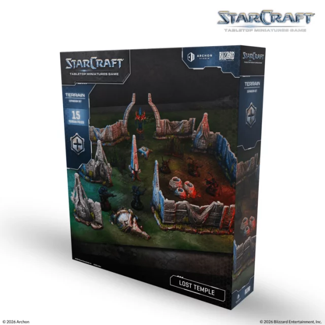 Desková hra StarCraft - Tabletop Miniature Game - Artanis & Pylon - Hero Expansion Set (2 figurky) dupl