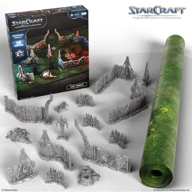 Desková hra StarCraft - Tabletop Miniature Game - Artanis & Pylon - Hero Expansion Set (2 figurky) dupl