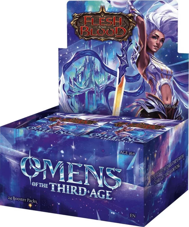 Karetní hra Flesh and Blood TCG: Omens of the Third Age - Booster Box (24 boosterů) - TCG Sammelkartenspiel