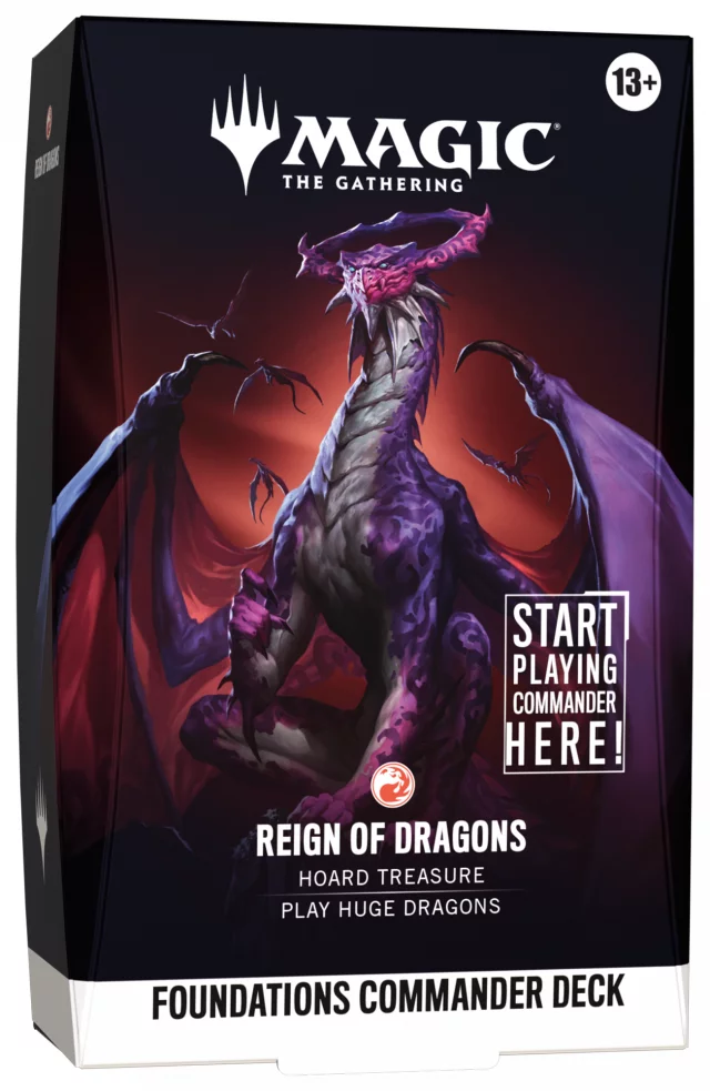 Karetní hra Magic: The Gathering - Foundations Commander Deck - Reign of Dragons - Magic The Gathering