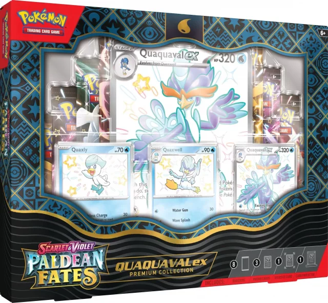 Kartenspiel Pokémon TCG: Scarlet & Violet Paldean Fates - Premium Sammlung: Quaquaval ex