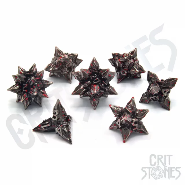 Kostky - Bane's Inferno Metal - RPG Dice Set  (7 ks) dupl