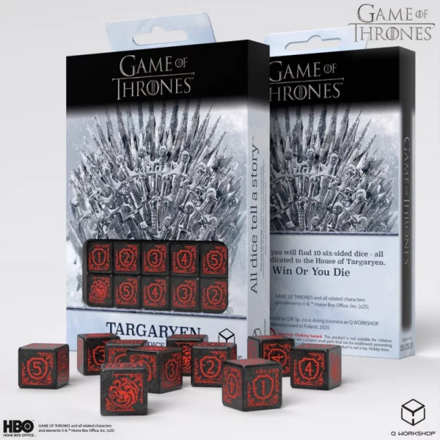 Kostky Game of Thrones - Targaryen (8 ks) dupl