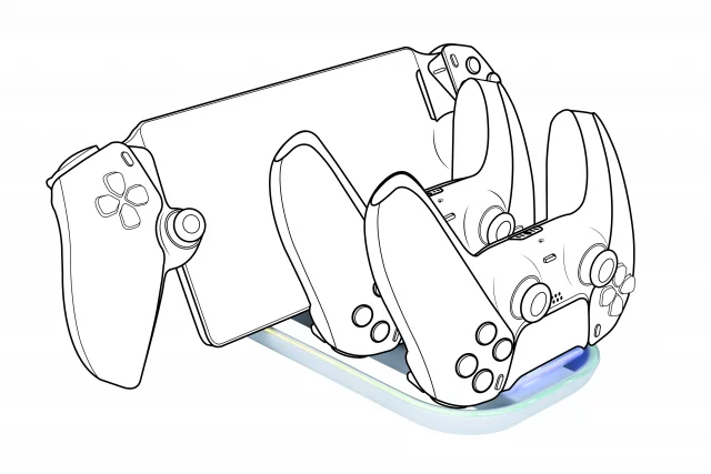 Nabíjecí stanice pro ovladače DualSense a DualSense Edge - PS5 Dual Charger V4 dupl