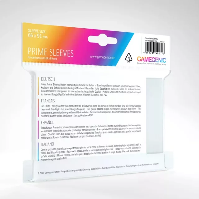 Schutzhüllen für Karten Gamegenic - Prime Sleeves (100 Stück)