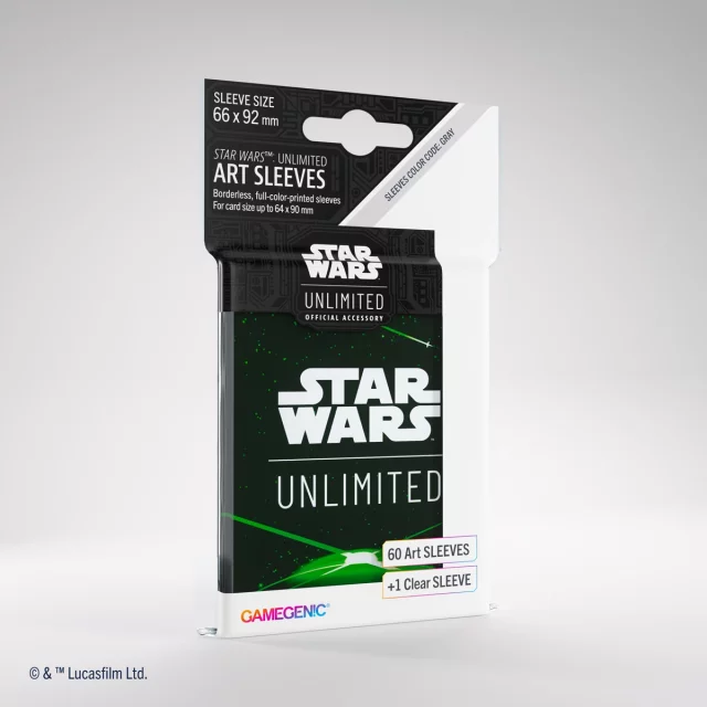 Schutzhüllen für Karten Gamegenic - Star Wars: Unlimited Art Sleeves Card Back Green (61 Stk.)