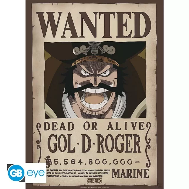 Poster One Piece - Wanted Gol .D. Roger