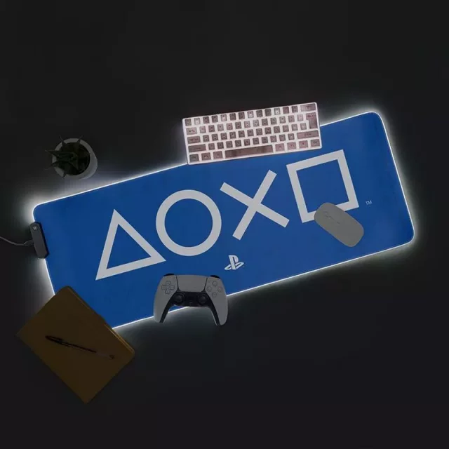 Mousepad PlayStation - Symbole (RGB-Beleuchtung)