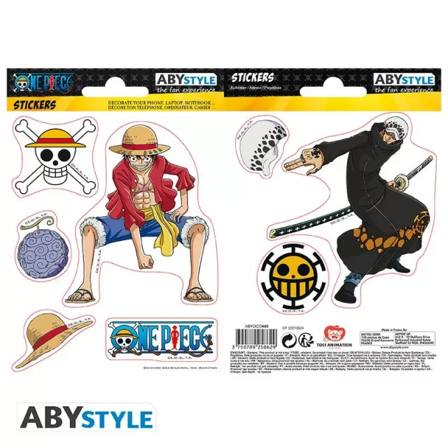 Aufkleber One Piece - Luffy & Law