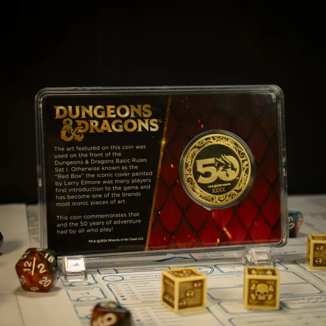 Sammelmünze Dungeons & Dragons - 50th Anniversary Limited Edition (vergoldet)