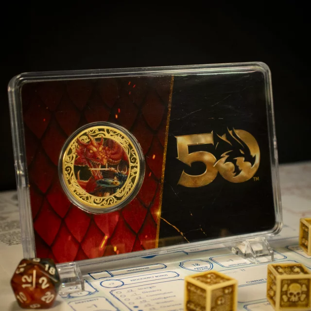 Sammlermünze Dungeons & Dragons - 50th Anniversary Limited Edition (vergoldet)