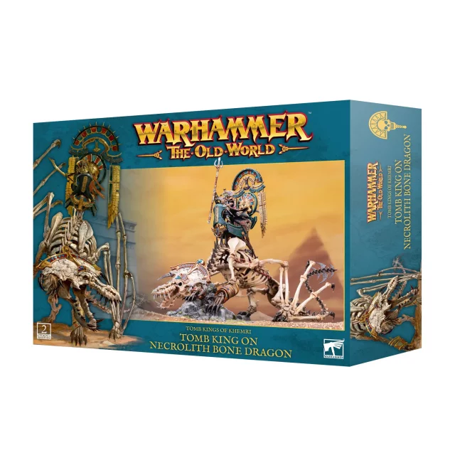 Warhammer The Old World - Tomb Kings of Khemri - Tomb King On Necrolith Bone Dragon (2 Figuren)