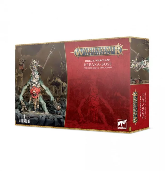 W-AOS: Orruk Warclans - Breaka-boss auf einem Mirebrute Troggoth (1 Figur)