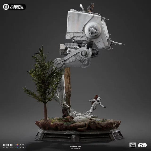 Statue Star Wars - AT-ST & Chewbacca (Iron Studios)
