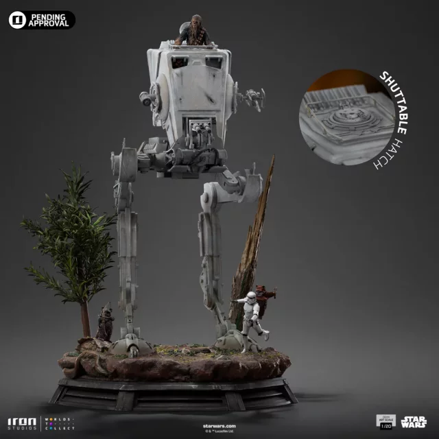 Statue Star Wars - AT-ST & Chewbacca (Iron Studios)