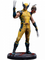 Statuette Marvel - Wolverine & Deadpool Head (Iron Studios)