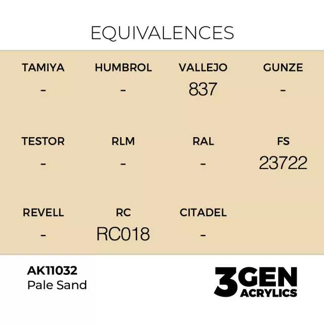 Grundfarbe AK 3Gen (Pale Sand - Acrylic) - Blasses Sandbeige - AK-Interactive