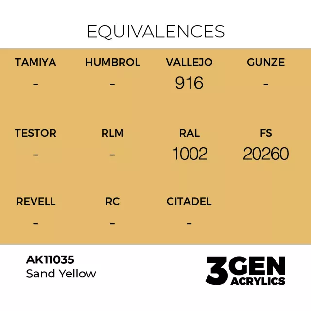 Grundfarbe AK 3Gen (Sand Yellow - Acrylic) - sandgelb - AK-Interactive