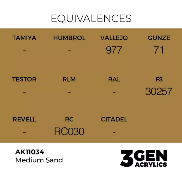 Grundfarbe AK 3Gen (Medium Sand - Acrylic) - Mittleres Sandbeige - AK-Interactive
