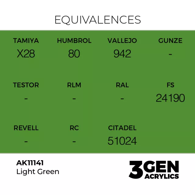Grundfarbe AK 3Gen (Light Green - Acrylic) - hellgrün - AK-Interactive