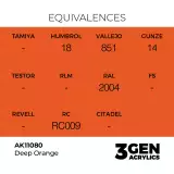 Grundfarbe AK 3Gen (Deep Orange - Intense) - kräftiges Orange - AK-Interactive