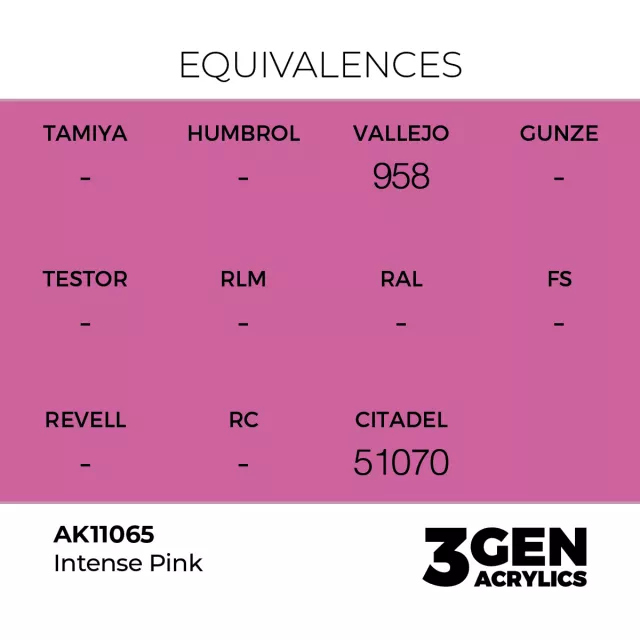 Grundfarbe AK 3Gen (Intense Pink - Intense) - kräftiges Rosa - AK-Interactive