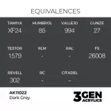 Grundfarbe AK 3Gen (Dark Grey- Acrylic) - dunkelgrau - AK-Interactive