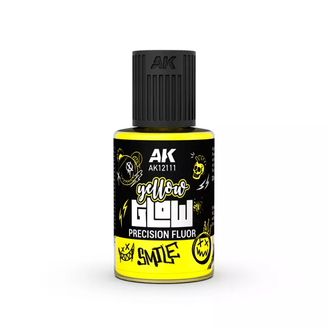 Deckfarbe AK - Yellow Glow Precision Fluor (gelb) - AK-Interactive