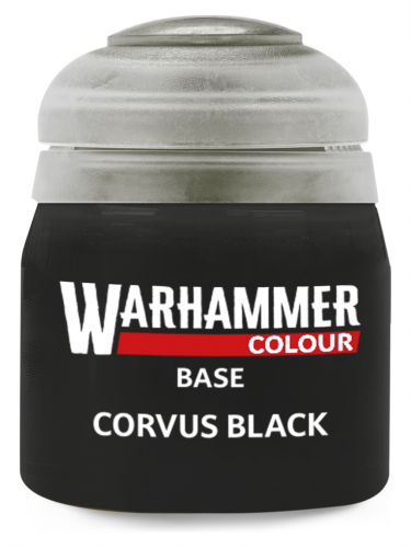 Warhammer Colour Base Paint (Corvus Black) - Grundfarbe, Schwarz
