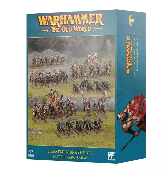 Warhammer The Old World - Beastmen Brayherds - Battle March Army (52 Figuren) - Warhammer: Old World