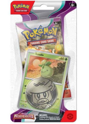 Kartenspiel Pokémon TCG: Scarlet & Violet - Paldea Evolved Checklane Blister Booster (Smoliv) (ENGLISCHE VERSION)