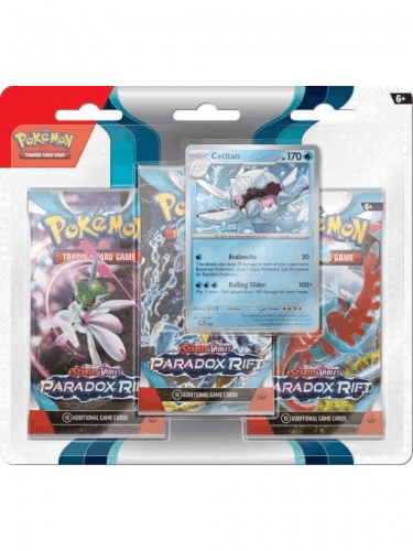 Kartenspiel Pokémon TCG: Scarlet & Violet - Paradox Rift 3-Pack Blister Booster (Cetitan) (ENGLISCHE VERSION)