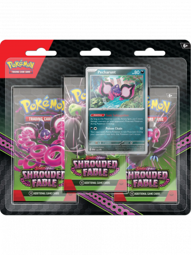 Kartenspiel Pokémon TCG: Scarlet & Violet - Shrouded Fable 3-Pack Blister booster (Pecharunt)