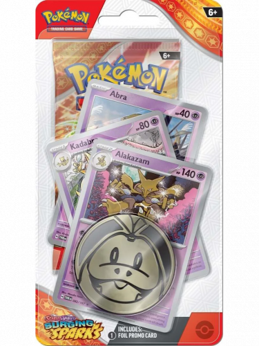 Kartenspiel Pokémon TCG: Scarlet & Violet - Surging Sparks Premium Checklane Blister Booster (Alakazam) (ENGLISCHE VERSION)