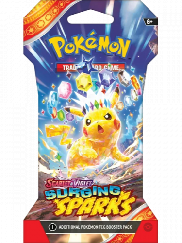 Kartenspiel Pokémon TCG: Scarlet & Violet - Surging Sparks 1 Blister Booster (10 Karten) (ENGLISCHE VERSION)