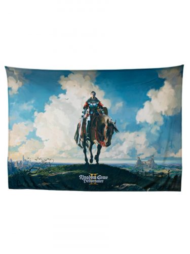 Wandteppich Kingdom Come: Deliverance II - Heinrich auf dem Pferd (Bild auf Textil)