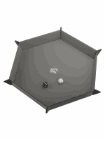 Dice Tray Gamegenic - Magnetic - Hexagonal Black/Gray