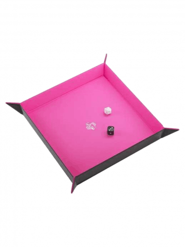 Dice Tray Gamegenic - Magnetic - Square Black/Pink