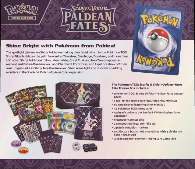 Kartenspiel Pokémon TCG: Scarlet & Violet - Paldean Schicksale Elite Trainer Box