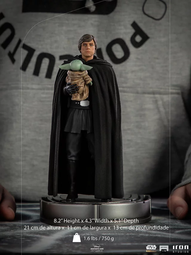Figur Star Wars: The Mandalorian - Luke Skywalker and Grogu Art Scale 1/10 (Iron Studios)