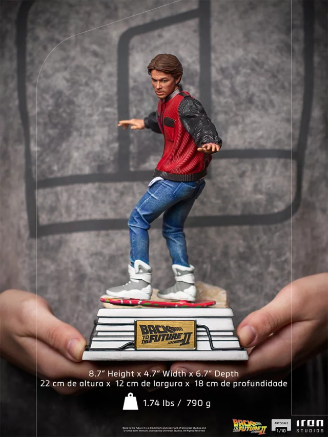 Statue Zurück in die Zukunft II - Marty McFly auf Hoverboard Art Scale 1/10 (Iron Studios)