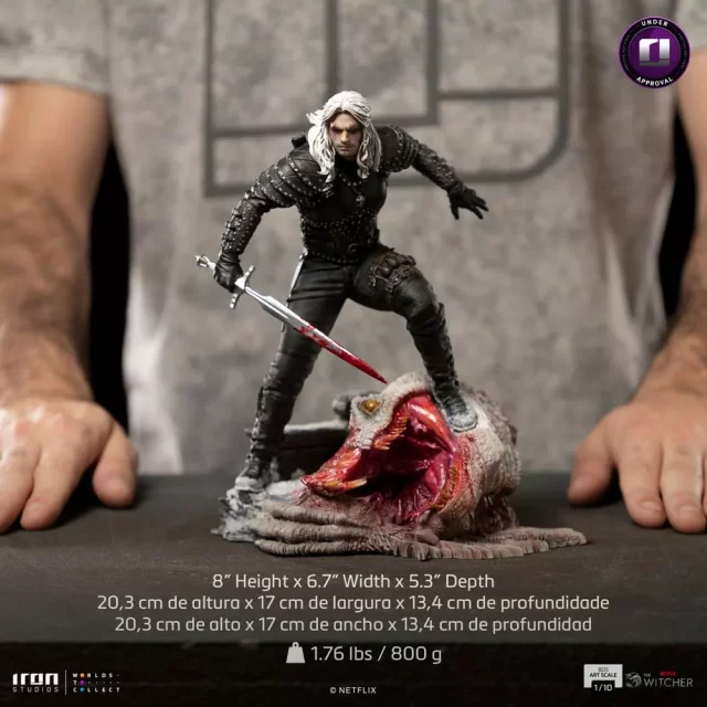 Statue Der Hexer - Geralt von Rivia BDS Art Scale Statue 1/10 20 cm (Netflix, Iron Studios)