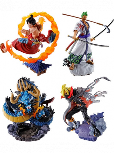 Figur One Piece - Luffy, Zoro, Sanji, Kaido Wano ver. (Set 4 Figuren) (MegaHouse)