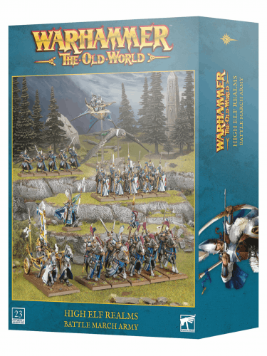 Warhammer The Old World - High Elf Realms - Battle March Army (23 Figuren)