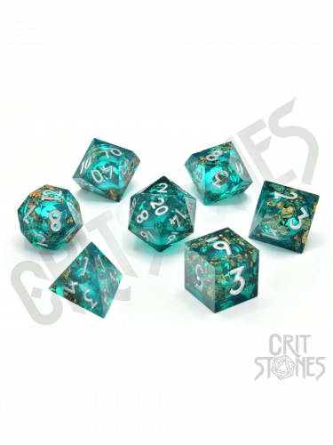 Würfel Forest Fountain Liquid Core - RPG Dice Set  (7 Stck)