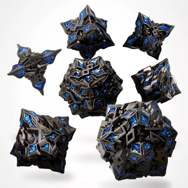 Würfel Obsidian Alloy Metal - RPG Dice Set (7 Stk.)