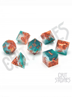 Würfel Mystic Marine Sharp Edge Resin - RPG Dice Set  (7 Stck)